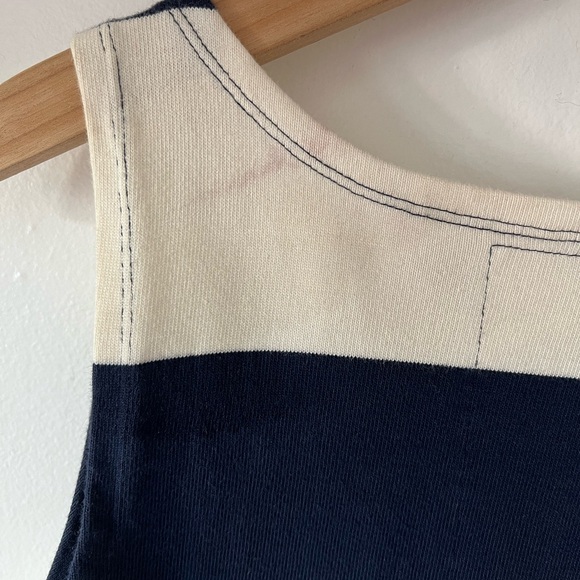 VTG Penguin beach coverup S mini dress big stripes pockets grommets early 2000s - Picture 8 of 10